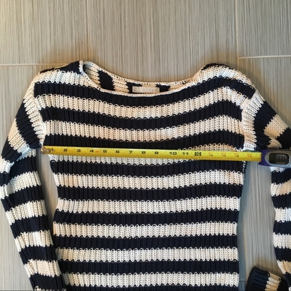 Hinge Navy and Cream Striped Sweater - Picture 5 of 6